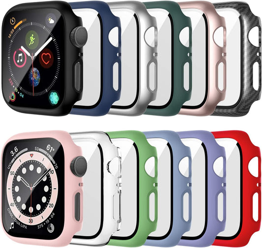Paquete de 12 fundas con protector de pantalla de vidrio templado