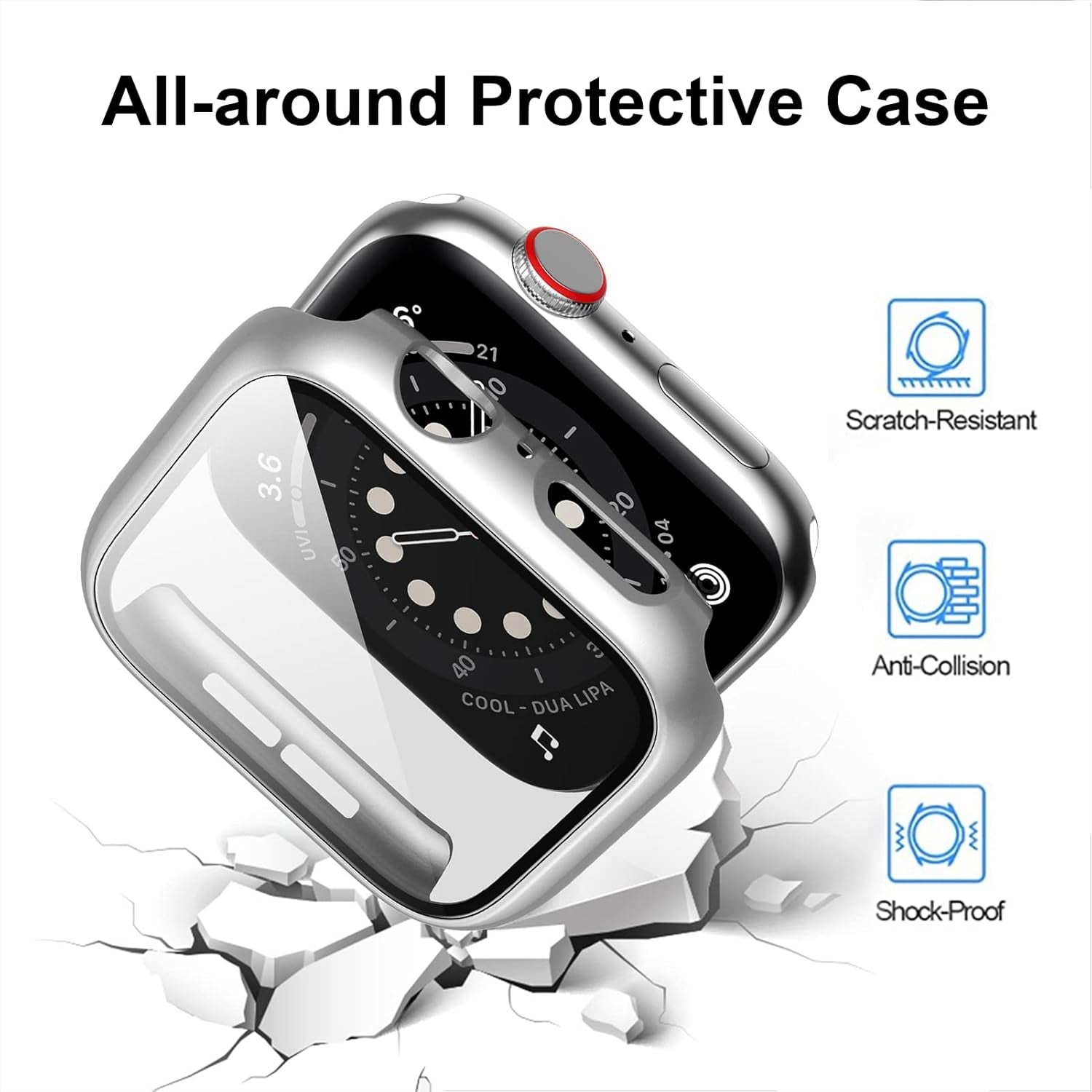 Paquete de 12 fundas con protector de pantalla de vidrio templado