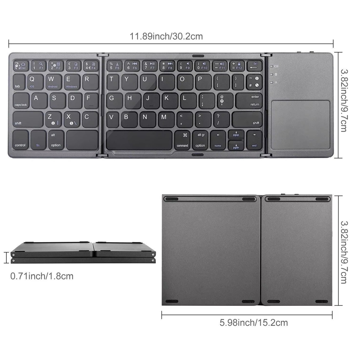 Teclado inalámbrico plegable