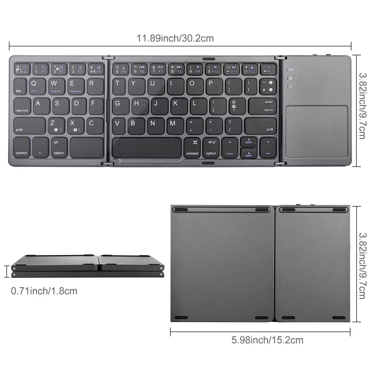 Teclado inalámbrico plegable